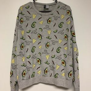 H&M Divided Holy GUACAMOLE Pullover XL NWOT